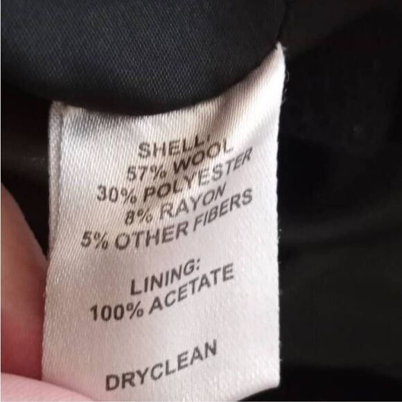 ANN TAYLOR LOFT BLACK PEACOAT SZ.4P EUC. - Picture 8 of 8